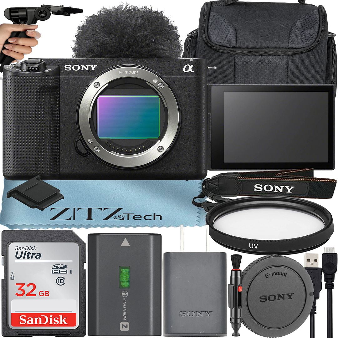 Sony ZV-E1 Mirrorless Camera Black (Body Only) with SanDisk 32GB Card + Case + + UV Filter + ZeeTech Accessory Bundle