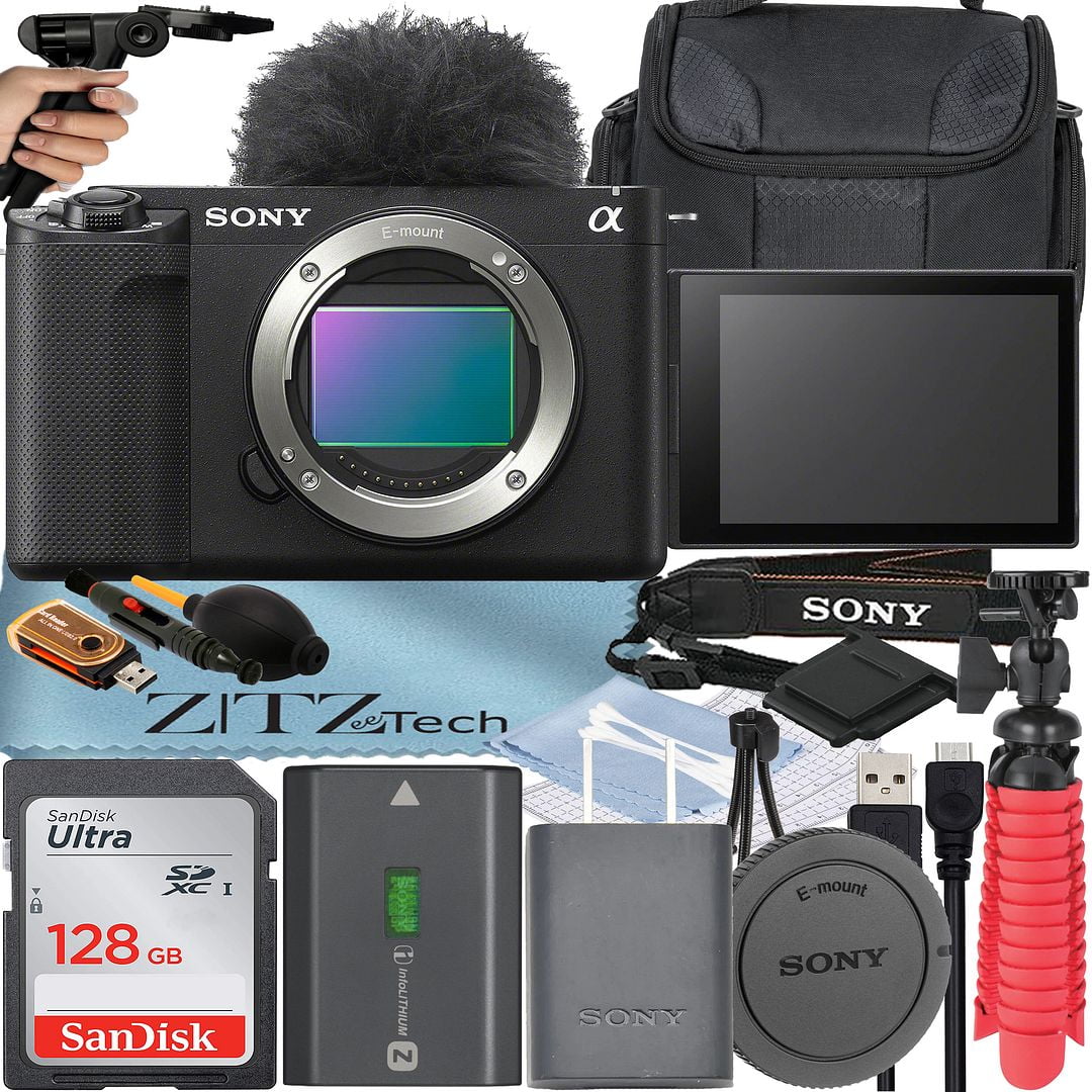 Sony ZV-E1 Mirrorless Camera Black (Body Only) with SanDisk 128GB Card + Case + Tripod + ZeeTech Accessory Bundle