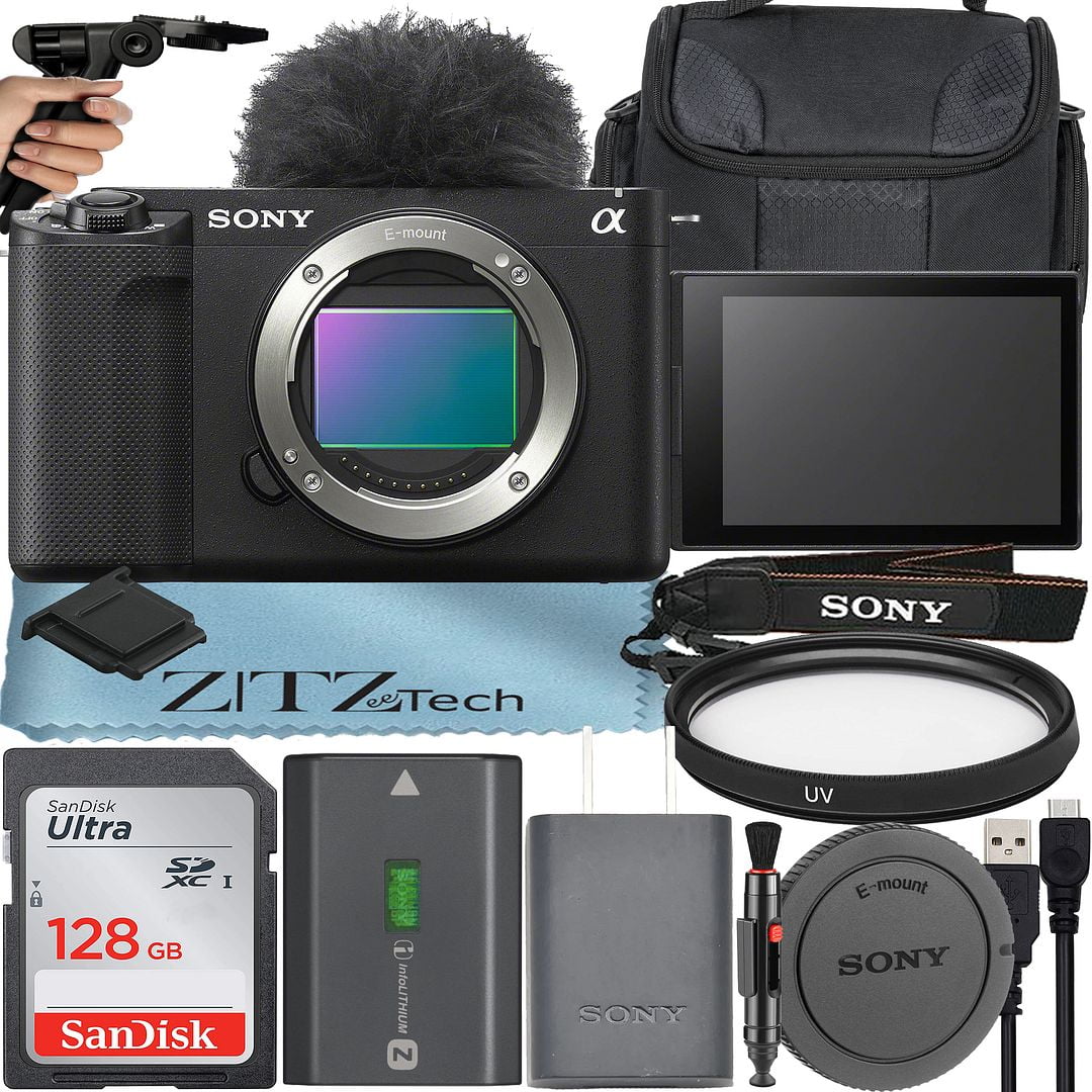 Sony ZV-E1 Mirrorless Camera Black (Body Only) with SanDisk 128GB Card + Case + + UV Filter + ZeeTech Accessory Bundle