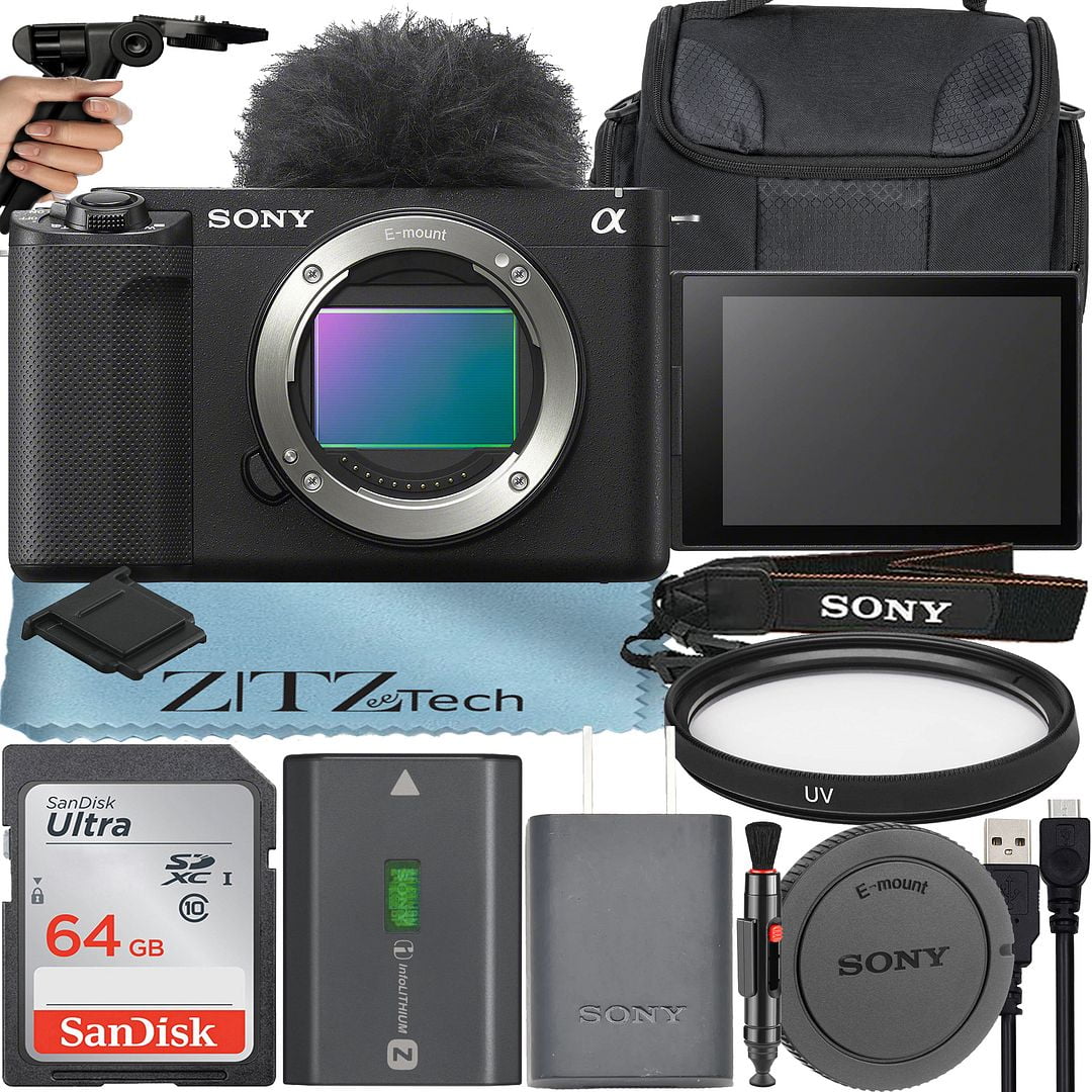 Sony ZV-E1 Mirrorless Camera Black (Body Only) with SanDisk 64GB Card + Case + + UV Filter + ZeeTech Accessory Bundle